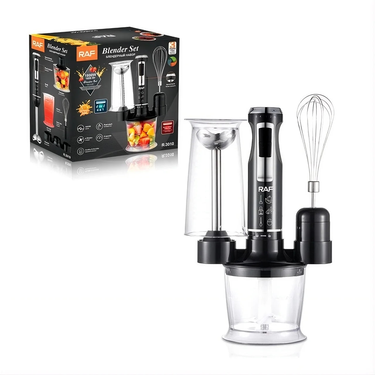 Set de Licuadora y Batidora 4 en 1 RAF ¡Potencia para tu Negocio u Hogar! 🍓🍹