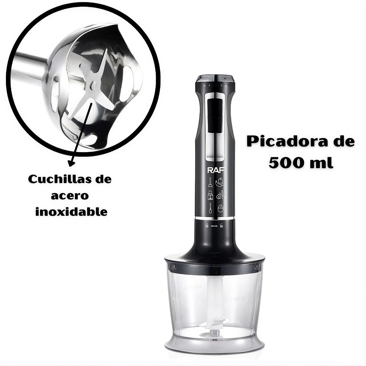 Set de Licuadora y Batidora 4 en 1 RAF ¡Potencia para tu Negocio u Hogar! 🍓🍹