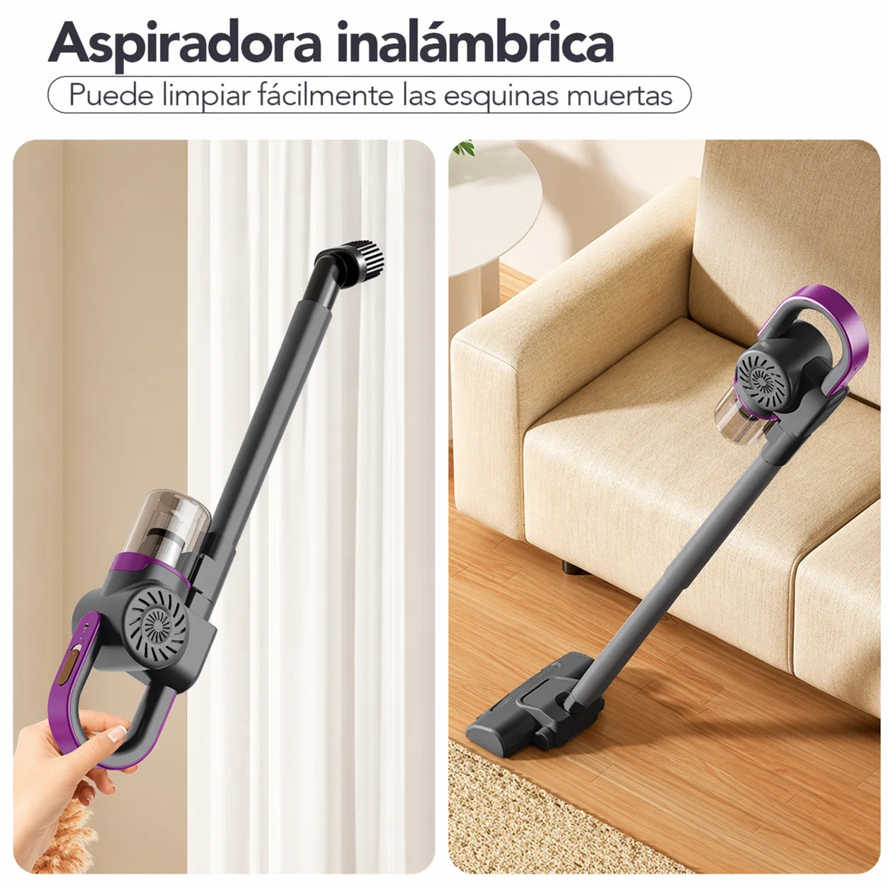 Aspiradora de Mano Portátil 5 en 1 Antiácaros Multifuncional 🧹