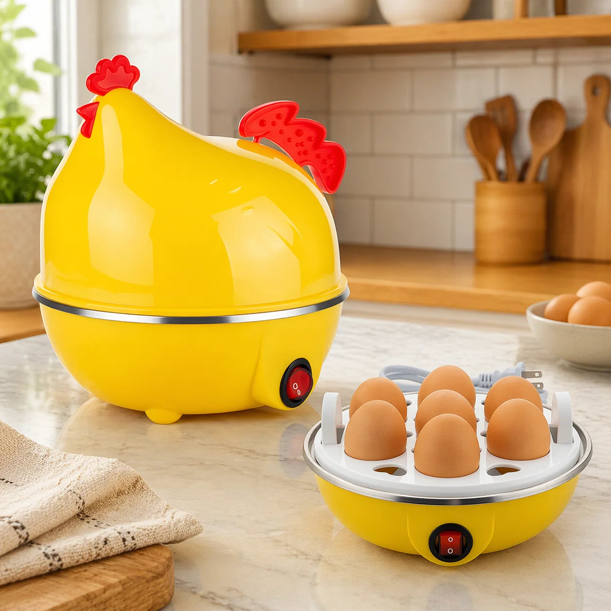 Gallina Hervidora de Huevos Automática - 7 Huevos 🐔🥚