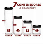 Set de 7 Frascos Herméticos 🍱 ¡Transforma tu Despensa!