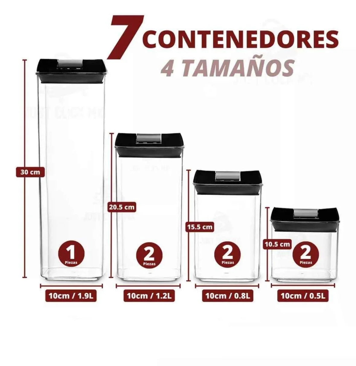 Set de 7 Frascos Herméticos