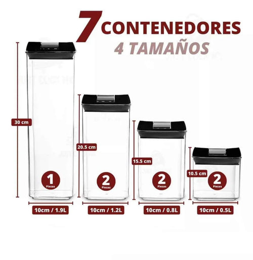 Set de 7 Frascos Herméticos