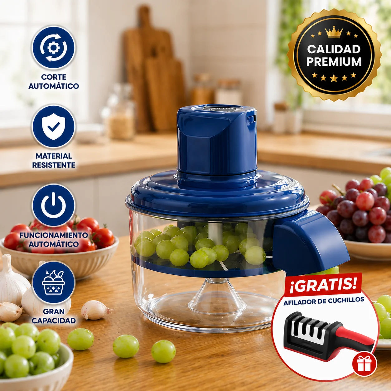 Pelador de Frutas Automático Multifuncional 🍇⚡