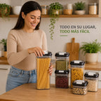Set de 7 Frascos Herméticos 🍱 ¡Transforma tu Despensa!