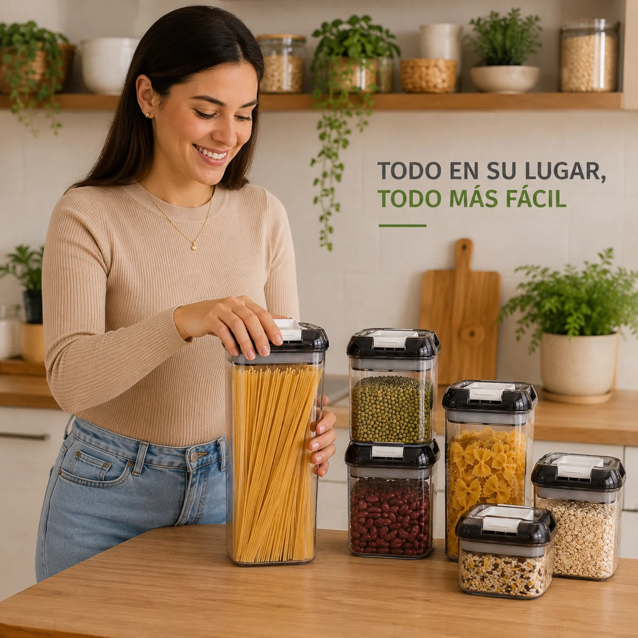 Set de 7 Frascos Herméticos 🍱 ¡Transforma tu Despensa!